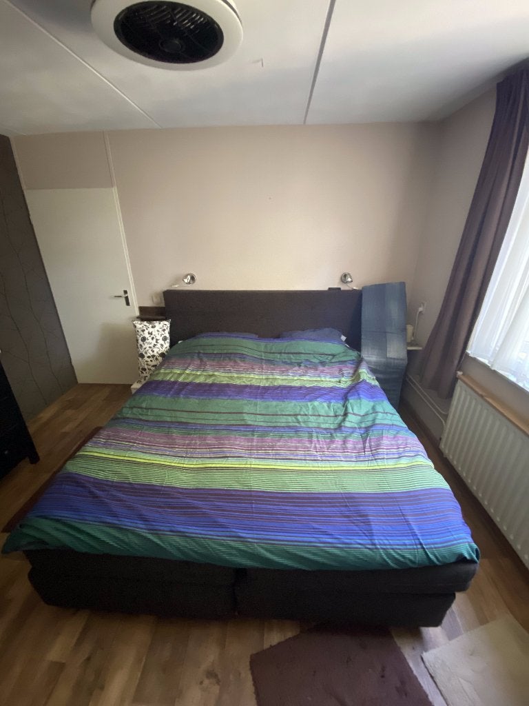 boxspring Velda Seva 2,10m, Ophalen, Gebruikt, Bruin, 210 cm