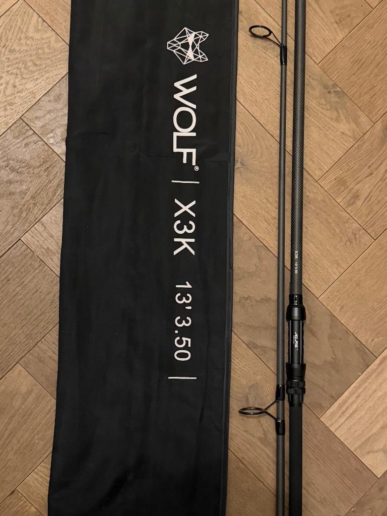 Karper Hengel Wolf X3K 13ft 3,50lb, Ophalen, Zo goed als nieuw, Werphengel