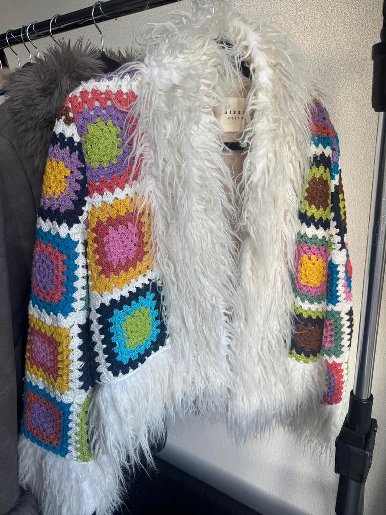 Free People x Sissel Edelbo crochet gpenny lane jacket, Kleding | Dames, Jassen | Zomer, Zo goed als nieuw, Maat 36 (S), Wit, Ophalen of Verzenden
