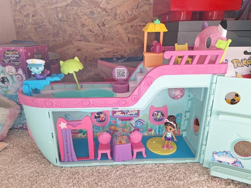 Cruiseschip Gabby's poppenhuis compleet, Kinderen en Baby's, Speelgoed | Poppenhuizen, Ophalen of Verzenden, Gebruikt, Poppenhuis