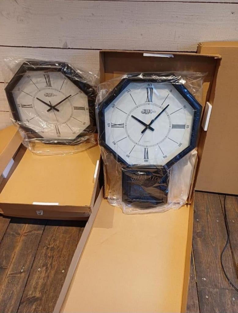 Nieuwe wandklokken (6 stuks) - Octagon design, Ophalen, Nieuw