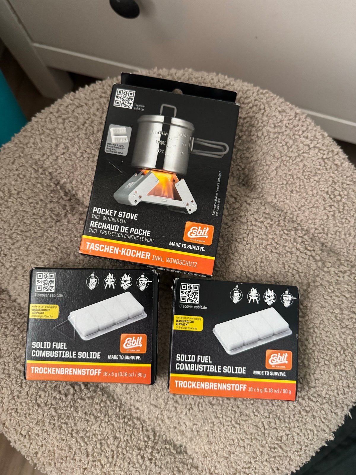 Esbit Pocket Stove met 2x brandstoftabletten - Nieuw in doos, Ophalen of Verzenden, Nieuw