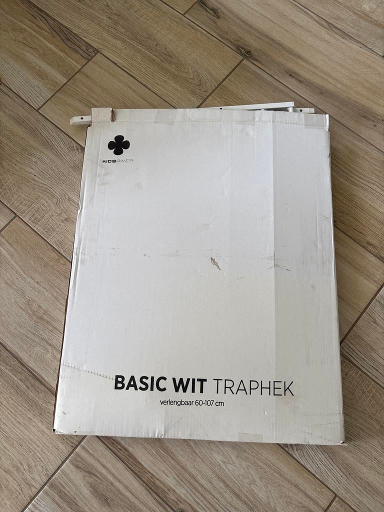 HIOB RIVER Basic Wit Traphek - Verlengbaar 60-107 cm, Ophalen, Nieuw, 100 tot 115 cm, Metaal of IJzer