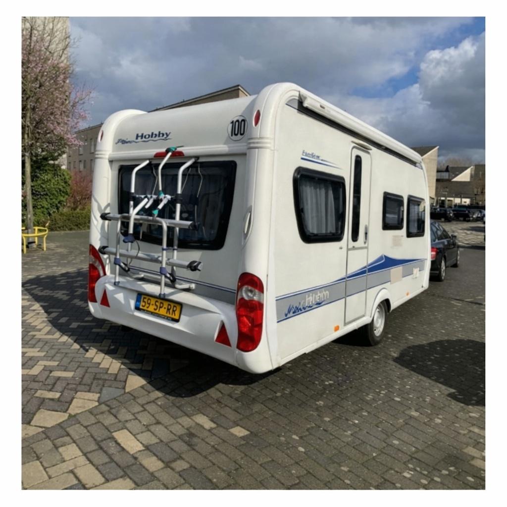 HOBBY 455 UF Excellent, Caravans en Kamperen, Caravans, Rondzit, Hobby, Schokbreker, Dwarsbed