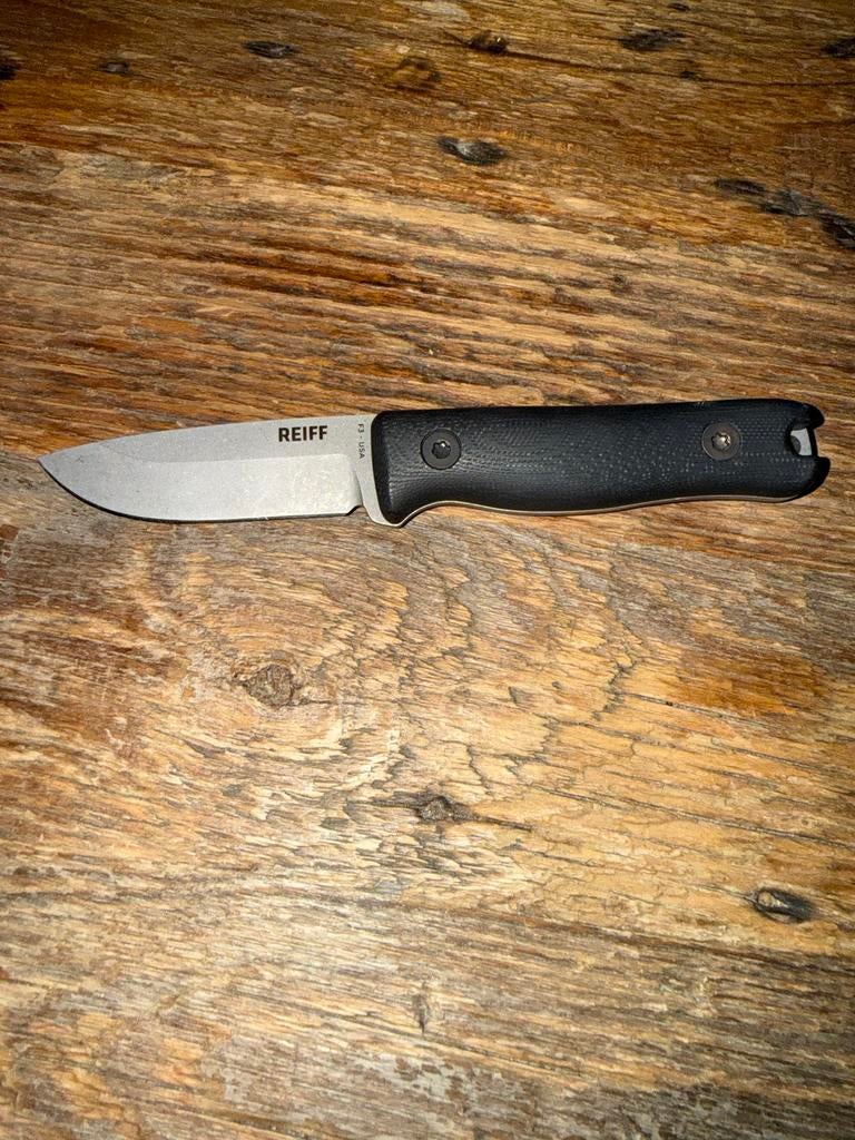 Reiff F3 CPM3V Staal Vaststaand Mes met Kydex Schede, Ophalen of Verzenden, Zo goed als nieuw