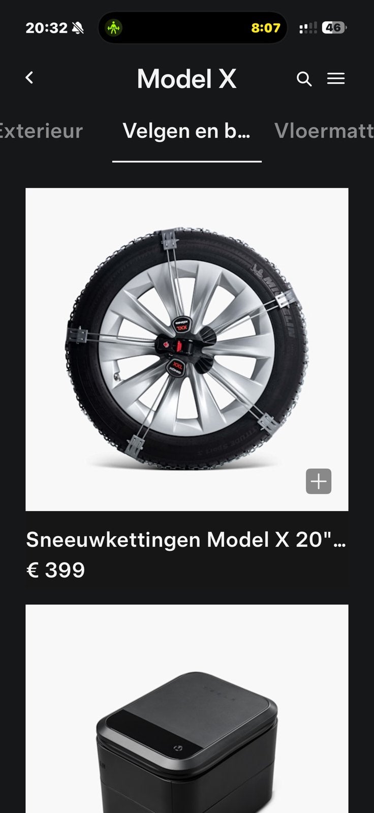 Originele Tesla sneeuwkettingen, NEW . For TESLA MODEL X, Auto diversen, Sneeuwkettingen, Ophalen, Zo goed als nieuw