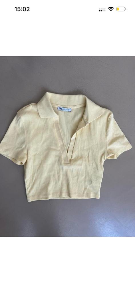 Zara gele top, Ophalen of Verzenden, Zo goed als nieuw, Geel, Zonder mouw