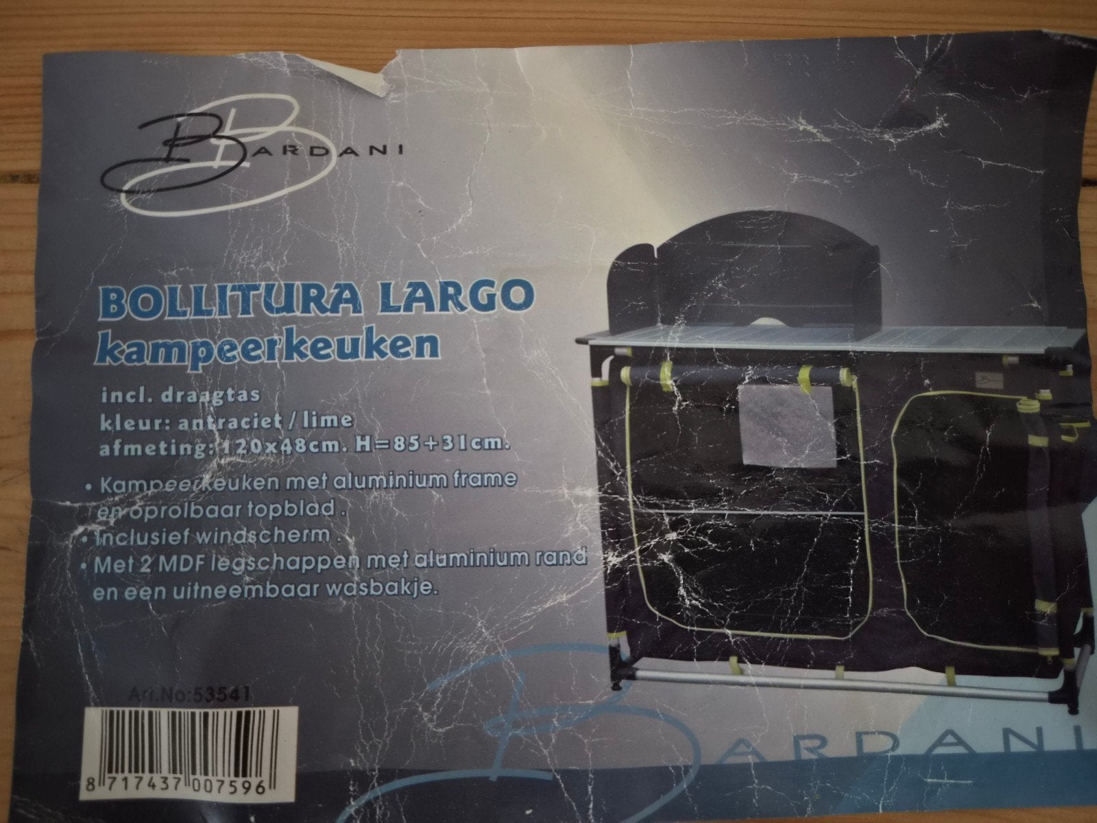 Bardani Bollitura Largo Kampeerkeuken, Ophalen, Gebruikt