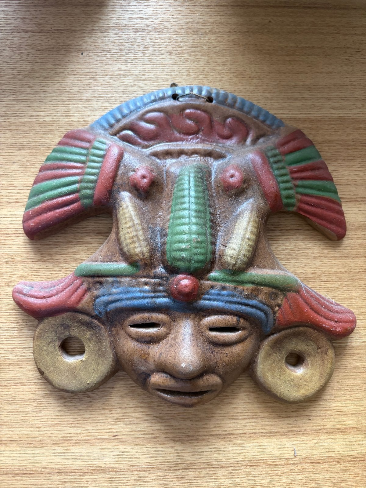 Inca Maya  masker - Vintage decoratief wandornament, Antiek en Kunst, Ophalen of Verzenden