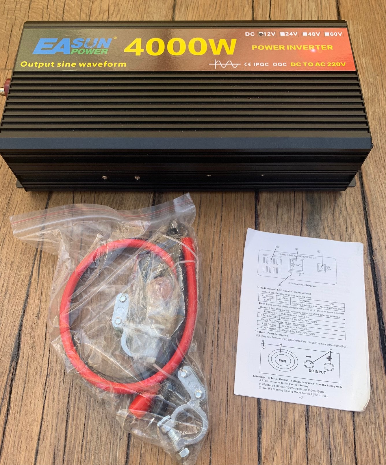 EASUN POWER 4000W Omvormer - Zuivere Sinusgolf, Auto diversen, Ophalen of Verzenden