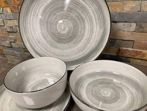 Serviesset 6 personen 24 delig Baltic Grey, Verzenden, Nieuw, Overige stijlen, Aardewerk