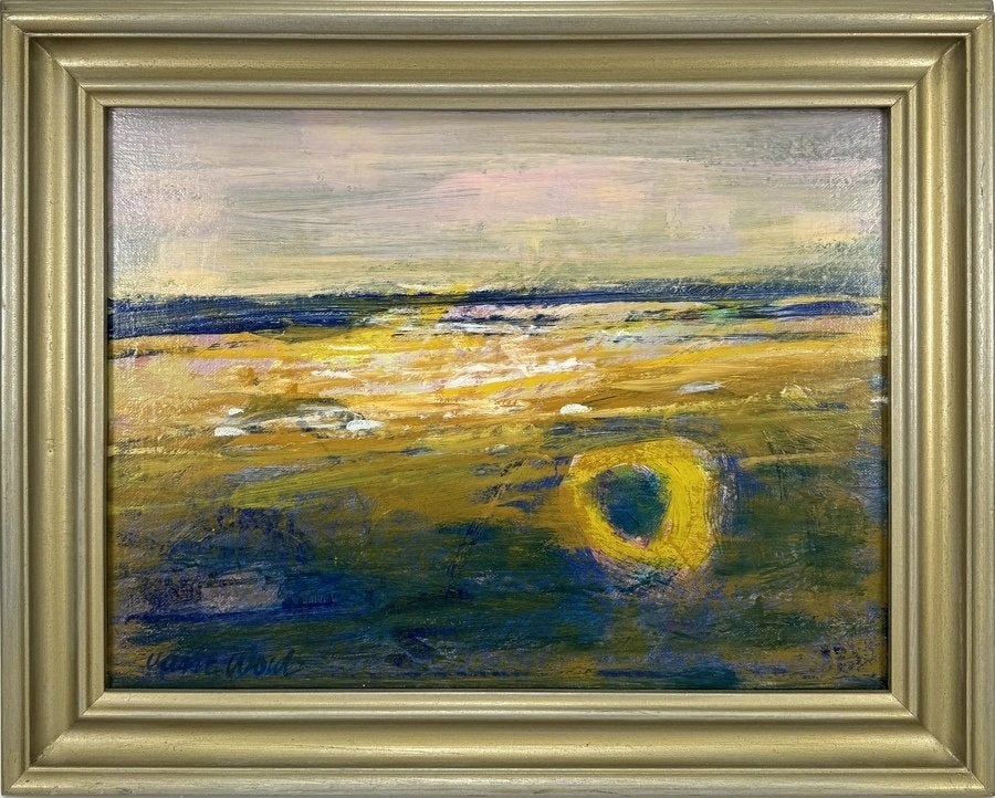 315. Schilderij, Dick van 't Wout–"Strand van Ameland", 1990, Antiek en Kunst, Kunst | Schilderijen | Modern, Ophalen, Ingelijst