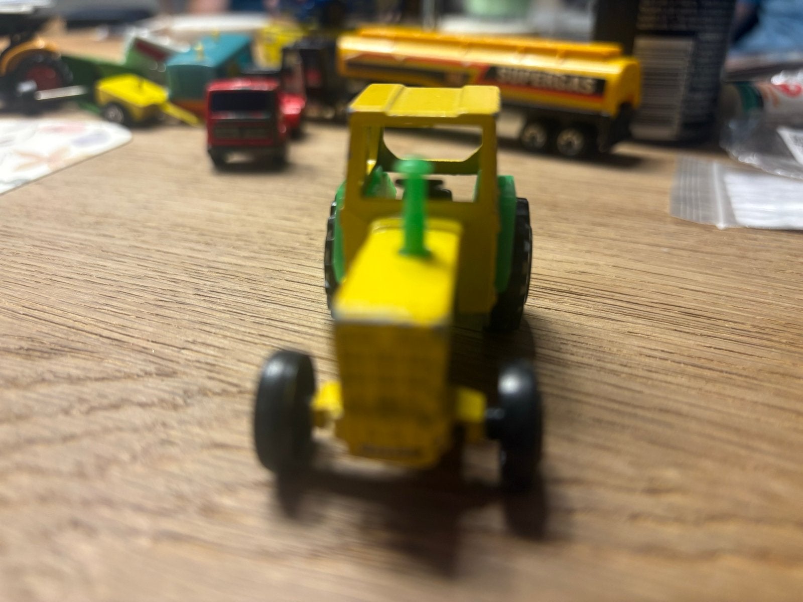 Vintage Matchbox Tractor Speelgoedauto - Made in France, Ophalen of Verzenden, Gebruikt