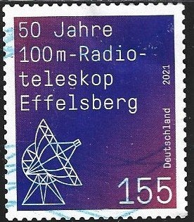 D 31 - 2021 - Duitsland/50j Effelberg Radiotelescoop, Ophalen of Verzenden, Overige landen, Gestempeld