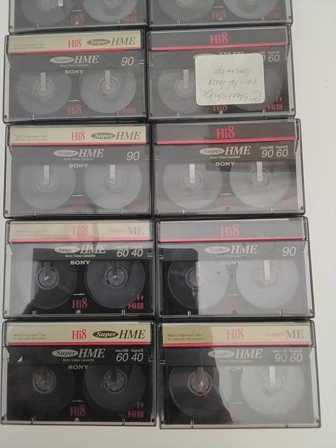 Partij van 12 Sony Hi8 / Digital8 videobanden (gebruikt), Audio, Tv en Foto, Ophalen of Verzenden, Gebruikt, Videoband