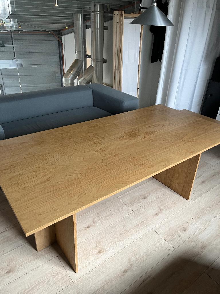 Noo.ma Eettafel 190cm Eiken | Designtafel, Huis en Inrichting, Tafels | Eettafels, Ophalen, Gebruikt, 50 tot 100 cm, Vijf personen of meer