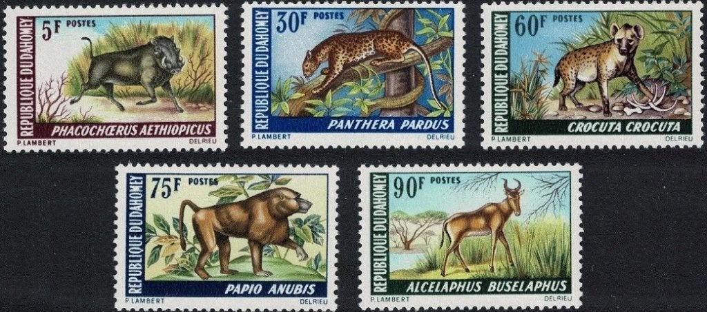 DAHOMEY 9 - Dieren: zoogdieren, Verzenden, Postfris, Dier of Natuur