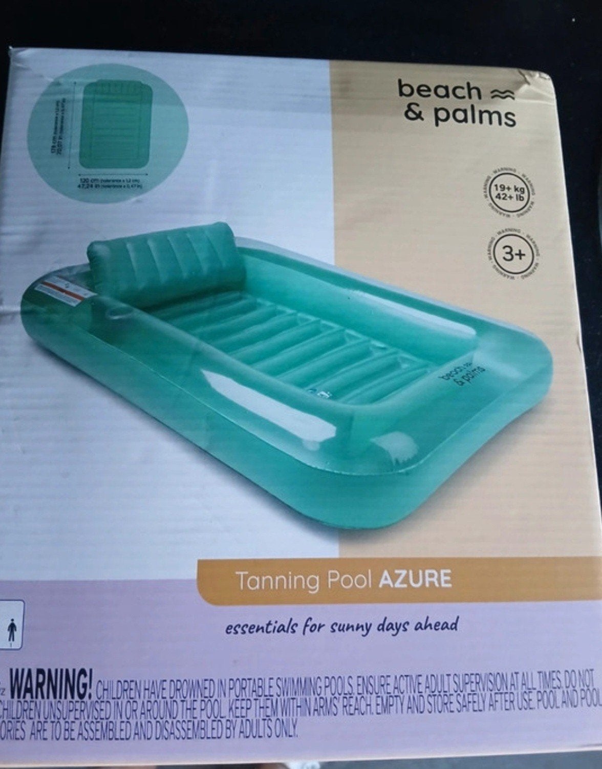 nieuw tanningbed / luchtbed / loungebed, Minder dan 80 cm, Opblaaszwembad, Nieuw, Ophalen of Verzenden