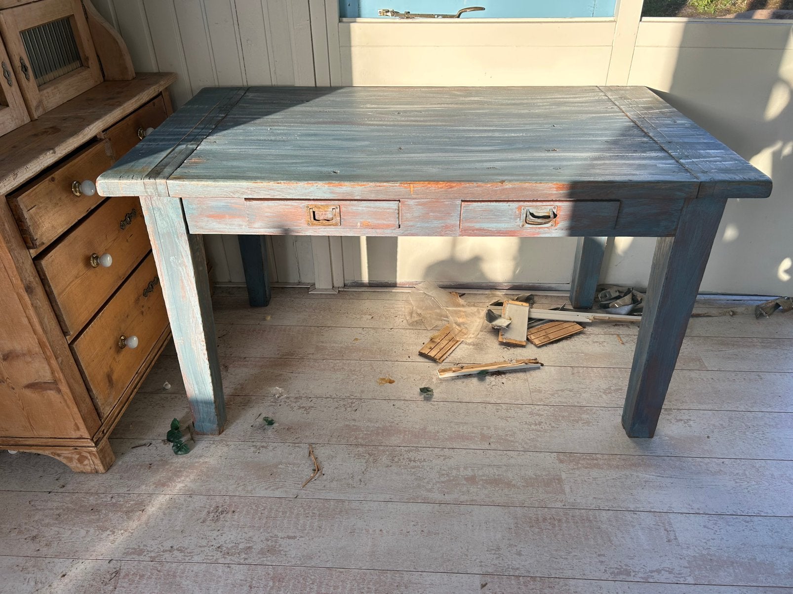 Teak houten tafel, Ophalen of Verzenden