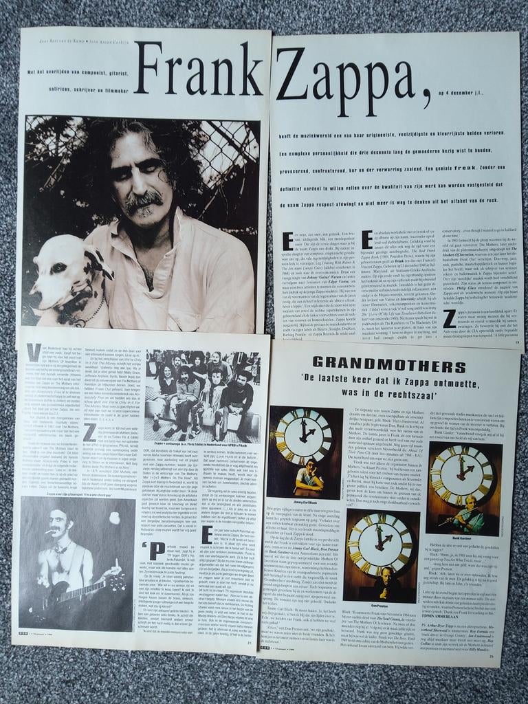 Frank Zappa:  Frank Zappa and the grandmothers, Ophalen of Verzenden, Zo goed als nieuw, Boek, Tijdschrift of Artikel