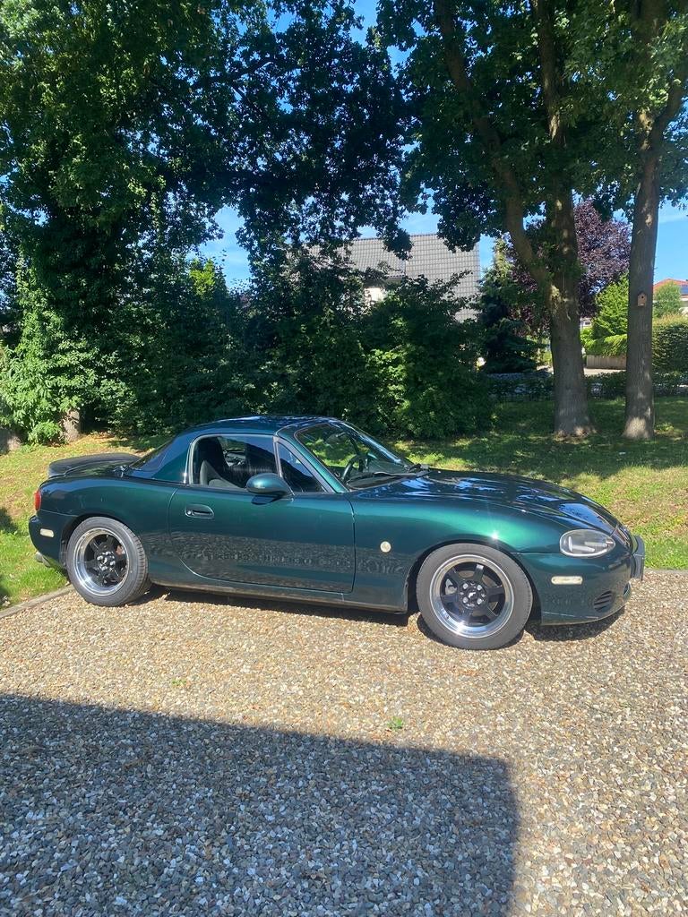Mazda MX-5 1.6 I 2002 Groen, Achterwielaandrijving, 40 €/maand, 4 cilinders, Cabriolet