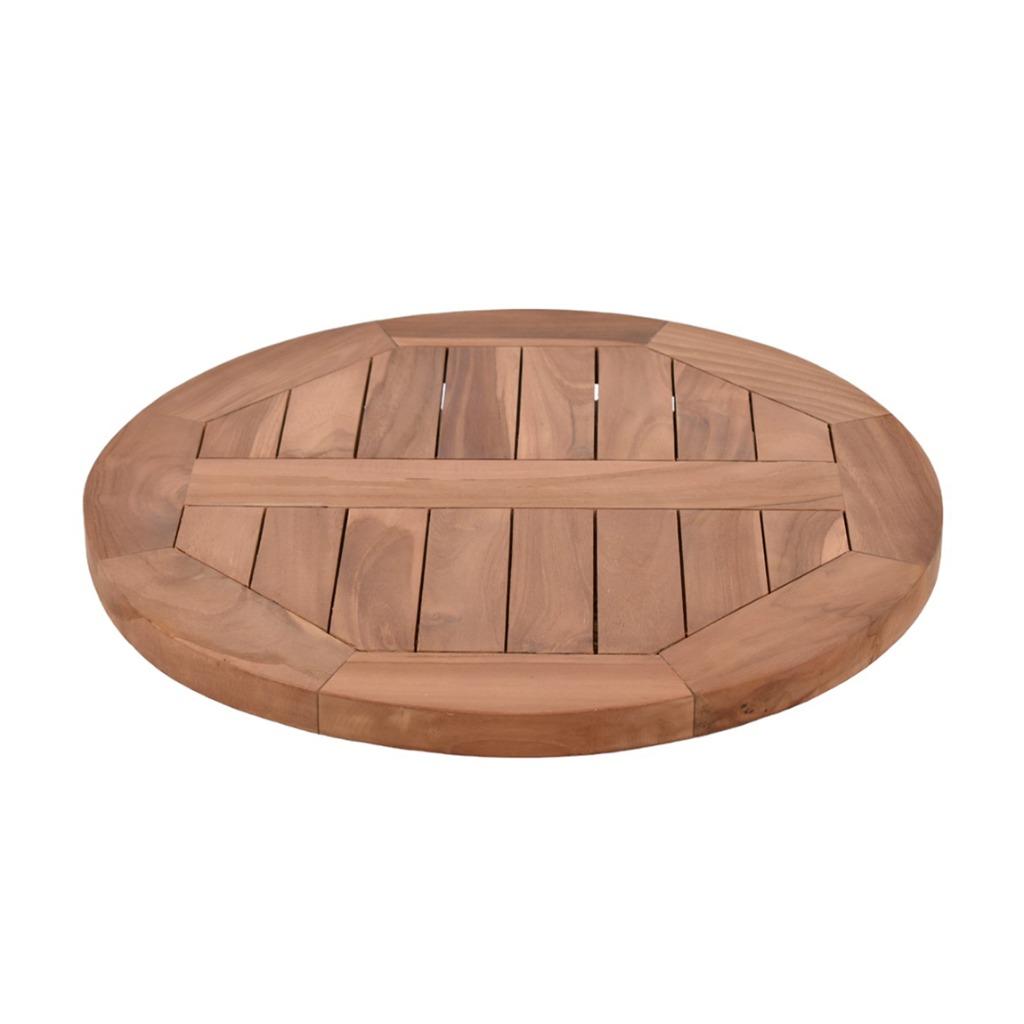 Teakhouten tafelblad rond 50 cm, Ophalen of Verzenden, Nieuw, Rond, Teakhout