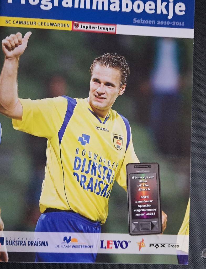 Cambuur - Sparta 2010/2011, Ophalen of Verzenden, Zo goed als nieuw, Overige binnenlandse clubs, Boek of Tijdschrift