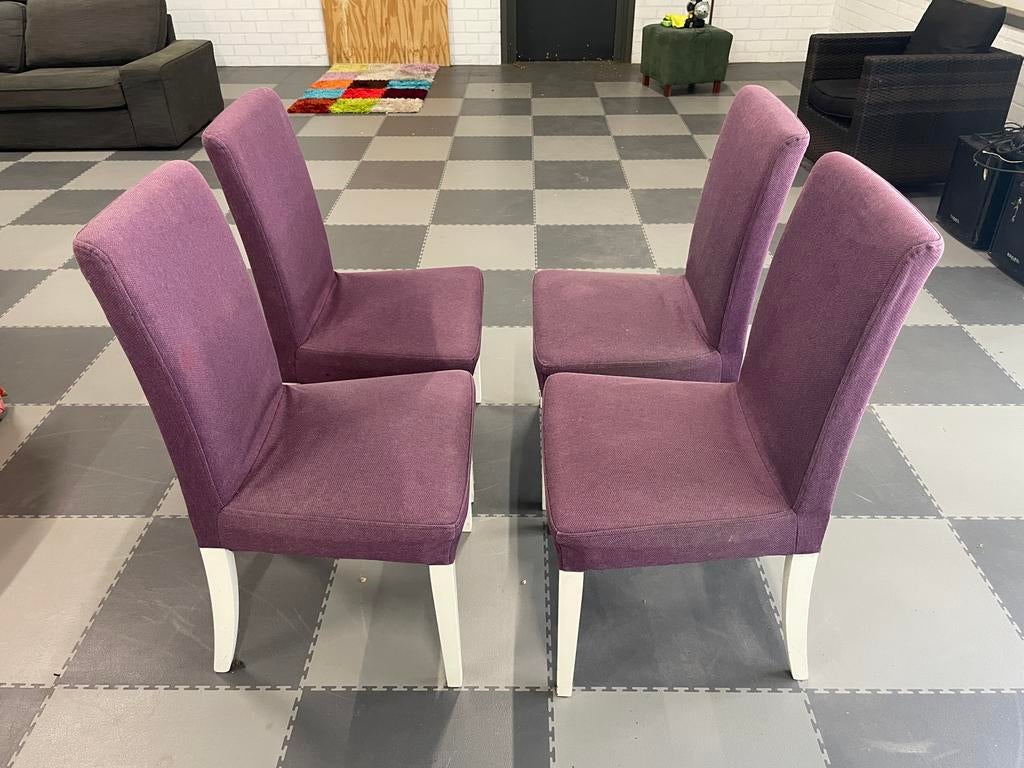 4 Eetkamerstoelen met Afneembare Hoezen, Ophalen, Gebruikt, Overige kleuren, Vier