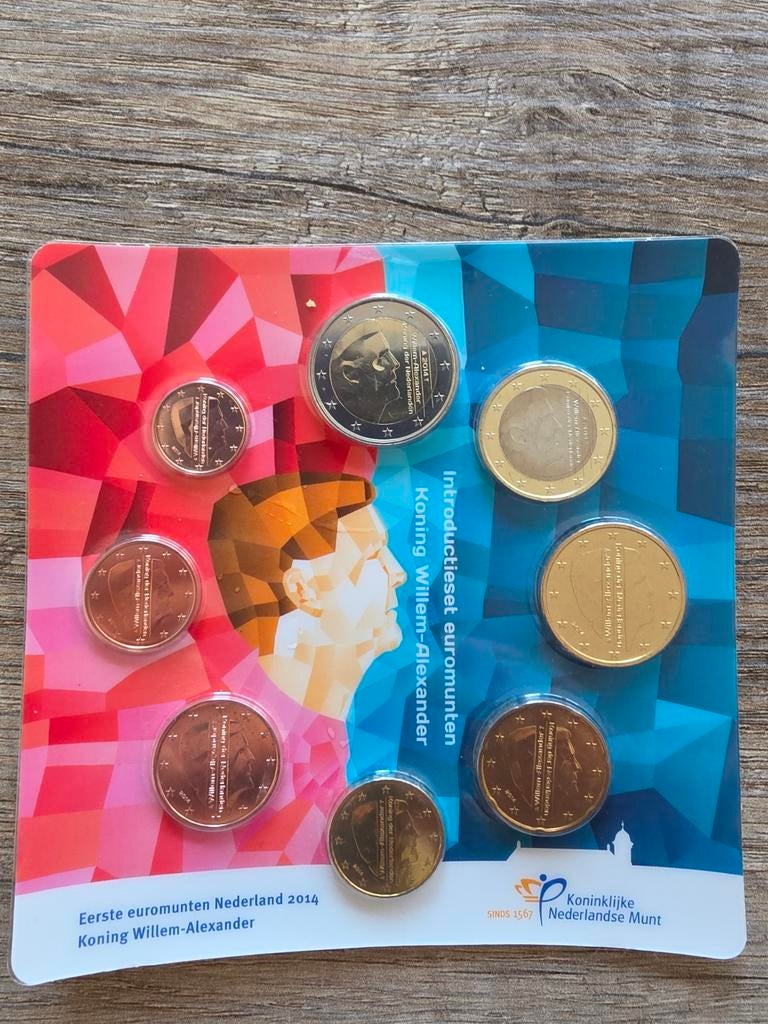 Herdenkingsmunt 2014 Willem Alexander, Ophalen of Verzenden, Duitsland, 2 euro, Setje