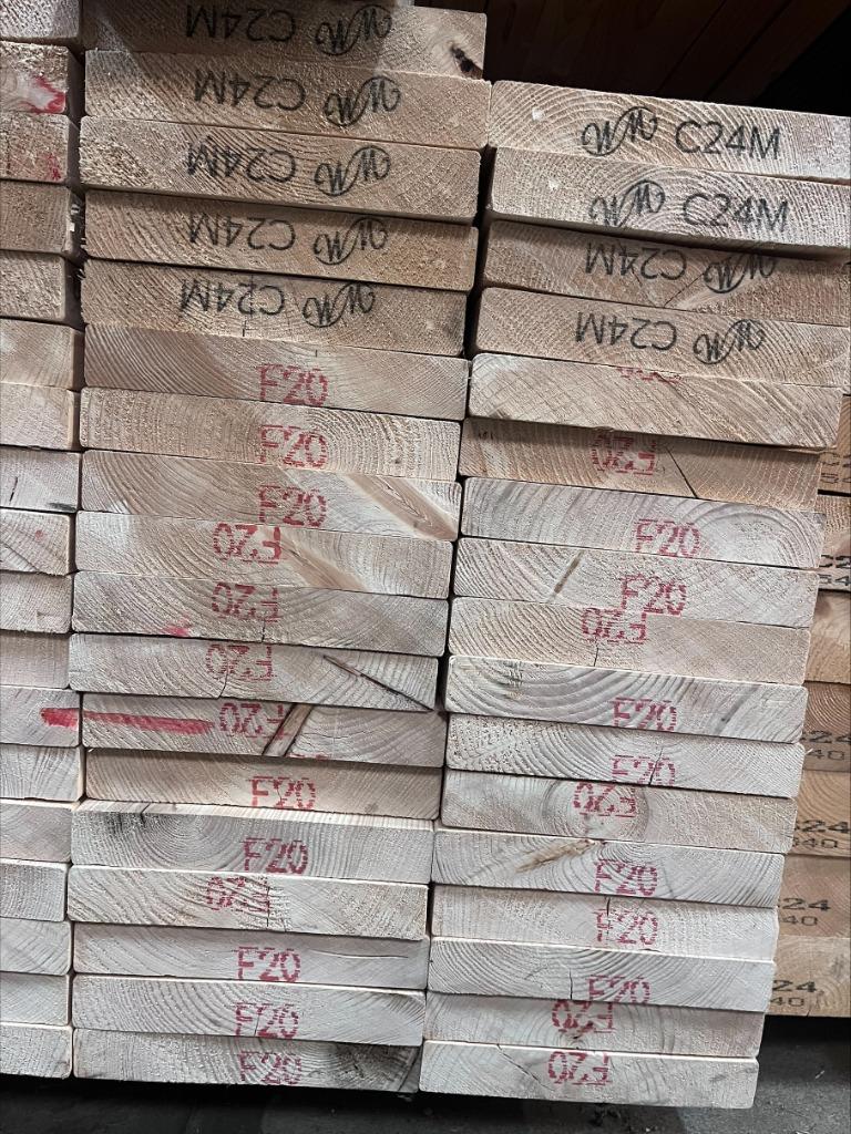 Vurenplank geschaafd C24, 540cm x 230 x 38 mm €6 pm incl Btw, Ophalen, Minder dan 25 mm, Nieuw, Plank