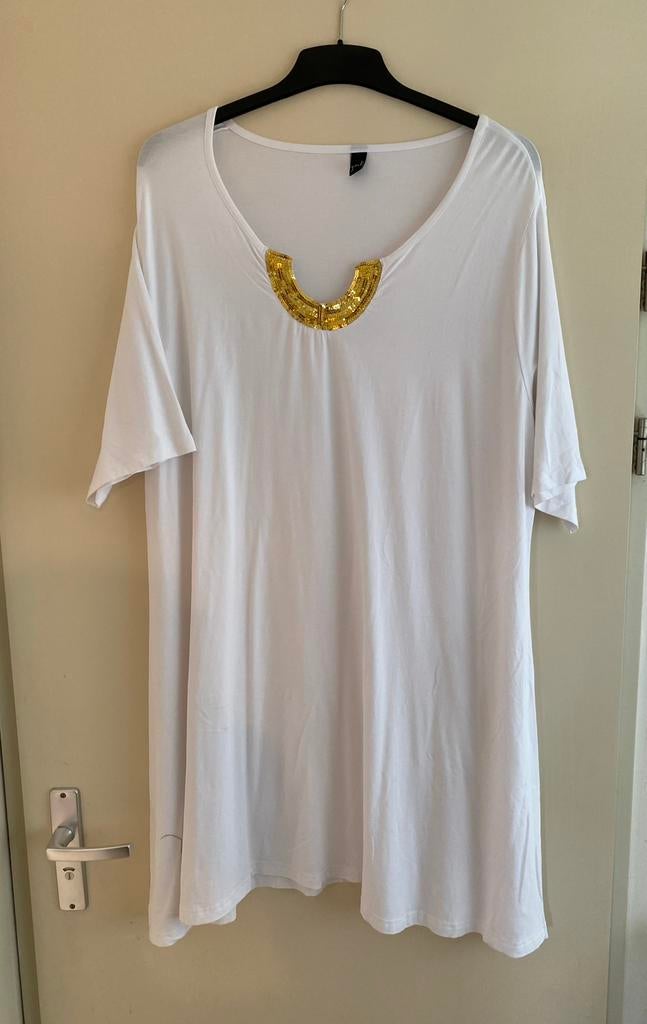 Tuniek/ t-shirt wit yoek xl, Ophalen of Verzenden, Zo goed als nieuw, Wit, Blouse of Tuniek