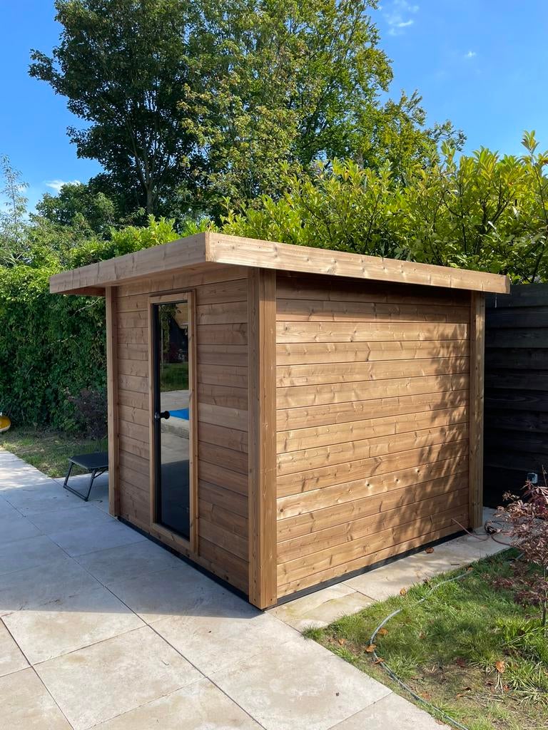 Thermowood buitensauna tuinsauna sauna. Uiterst duurzaam., Sport en Fitness, Sauna, Ophalen of Verzenden, Nieuw, Fins of Traditioneel