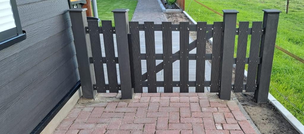 Tuinpoortje, deurtje van composiet, duurzaam, onderhoudsarm, Tuin en Terras, Kunststof, Dieselstraat 8, Minder dan 100 cm, Nieuw