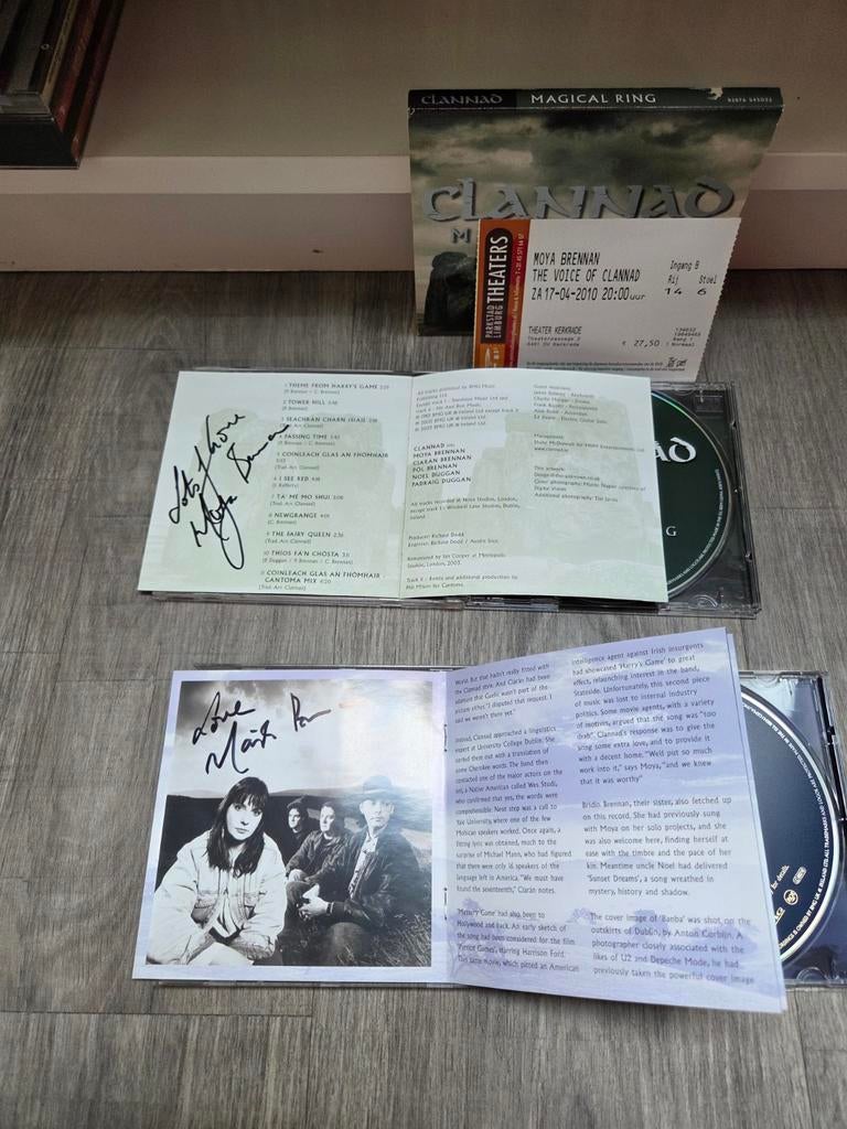Clannad Gesigneerde CD's + Concert Tickets 2010, Ophalen of Verzenden