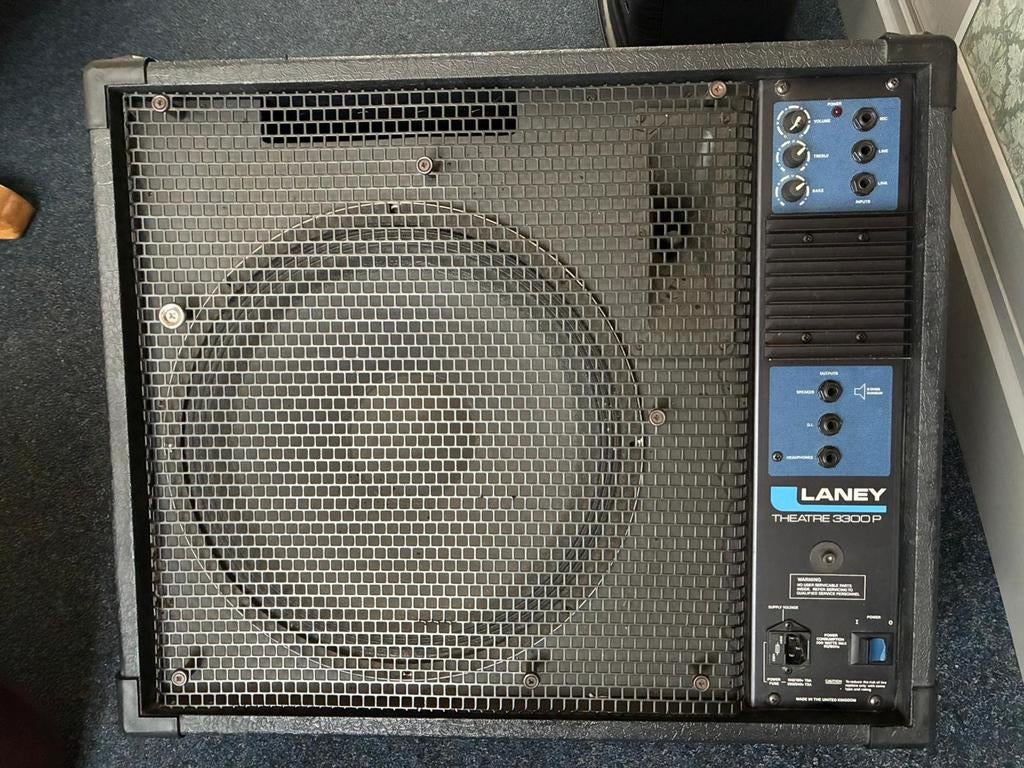Titel
Laney Theatre 3300P UK – 12” speaker, Ophalen, Gebruikt, Minder dan 500 watt
