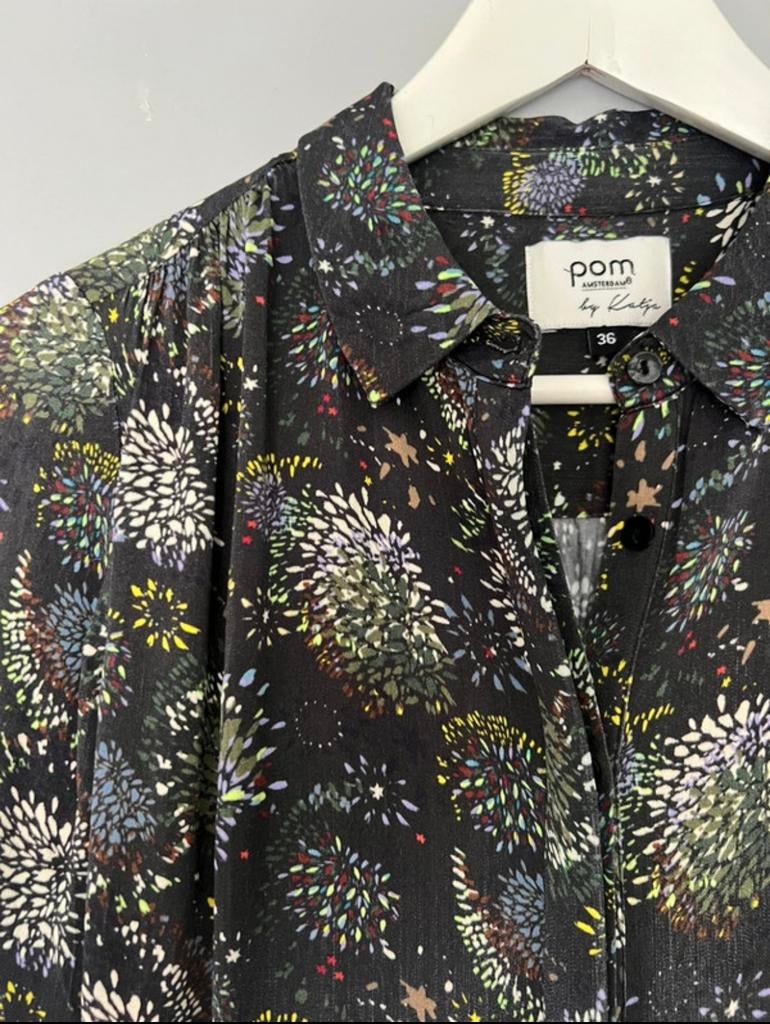 POM Amsterdam jurk 36 38 S, Kleding | Dames, Ophalen of Verzenden, Zo goed als nieuw, Maat 36 (S), Onder de knie