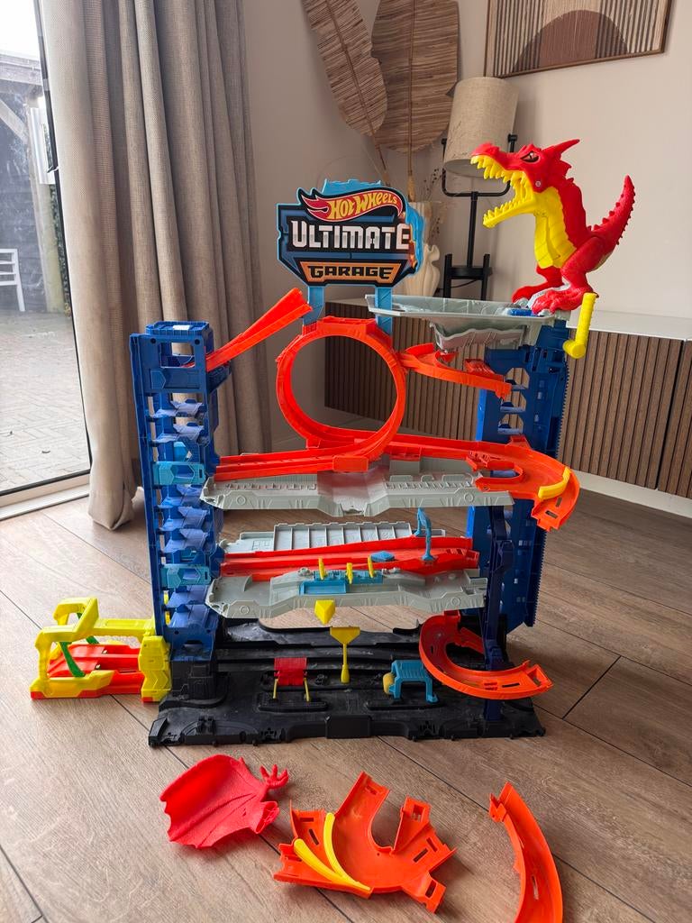 Hot Wheels Ultimate Garage Dino - Gebruikt, Ophalen, Hot Wheels, Racebaan, Gebruikt