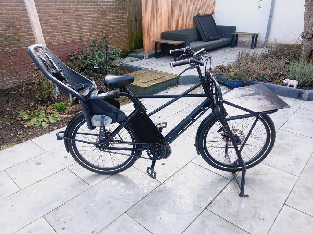 Elektrische transportfiets met  yepp Kinderzitje, Fietsen en Brommers, Elektrische fietsen, Gebruikt, Overige merken, 51 tot 55 cm