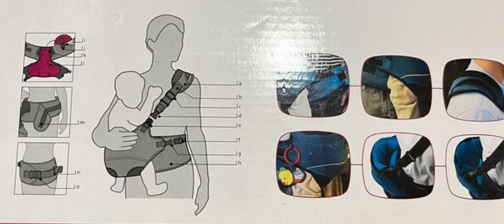 Quinny Curbo heupdrager/ hip carrier - antraciet/zwart, Kinderen en Baby's, Babydragers en Draagdoeken, Gebruikt, Draagzak, Zij