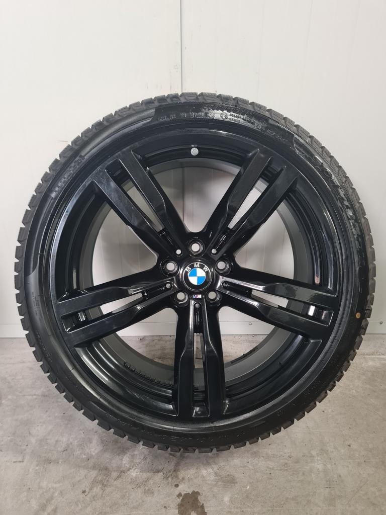 20' BMW 6 7 Serie Styling 648M Zwart met winterbanden 8mm, 245 mm, Banden en Velgen, Personenwagen, 20 inch