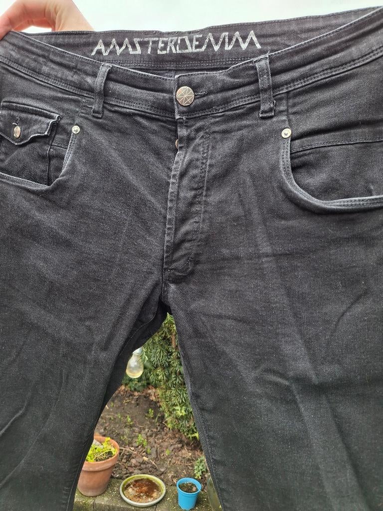 AMSTERDENIM, heren broek, Zwart, Overige maten, Ophalen of Verzenden, Gedragen