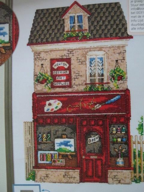 Borduurpatroon  Winkel en boven huis   r 9366, Verzenden, Nieuw, Handborduren, Patroon