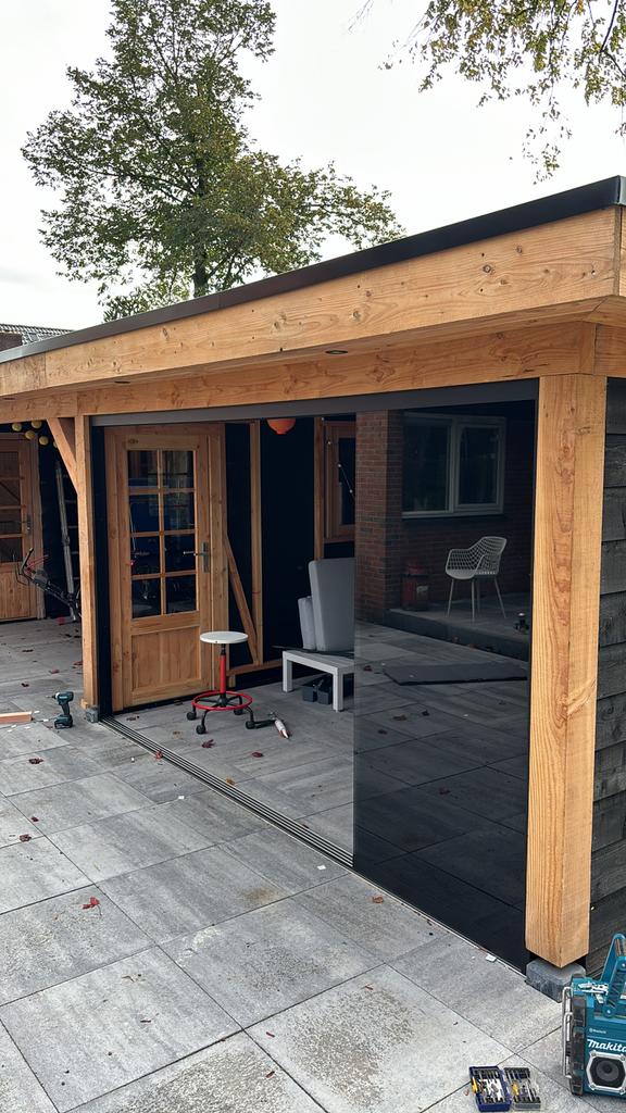 Glazen schuifpui overkapping inc montage!, Verzenden, Nieuw, Veranda