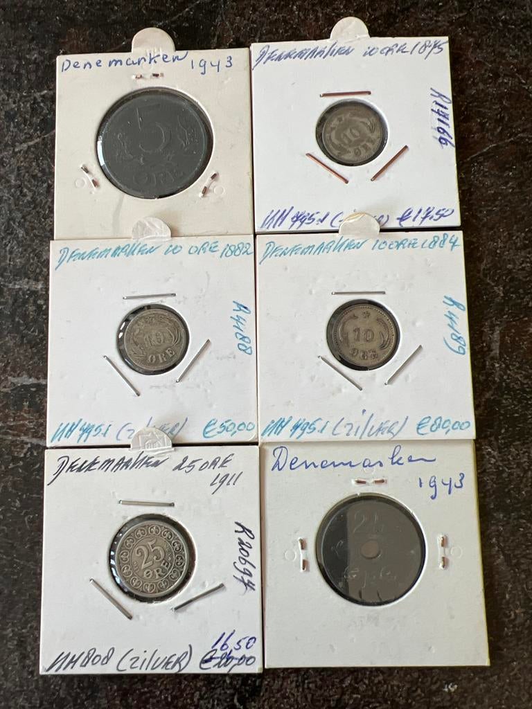 Collectie zeldzame oude Deense munten, Ophalen, Vóór koninkrijk, Zilver, Overige waardes