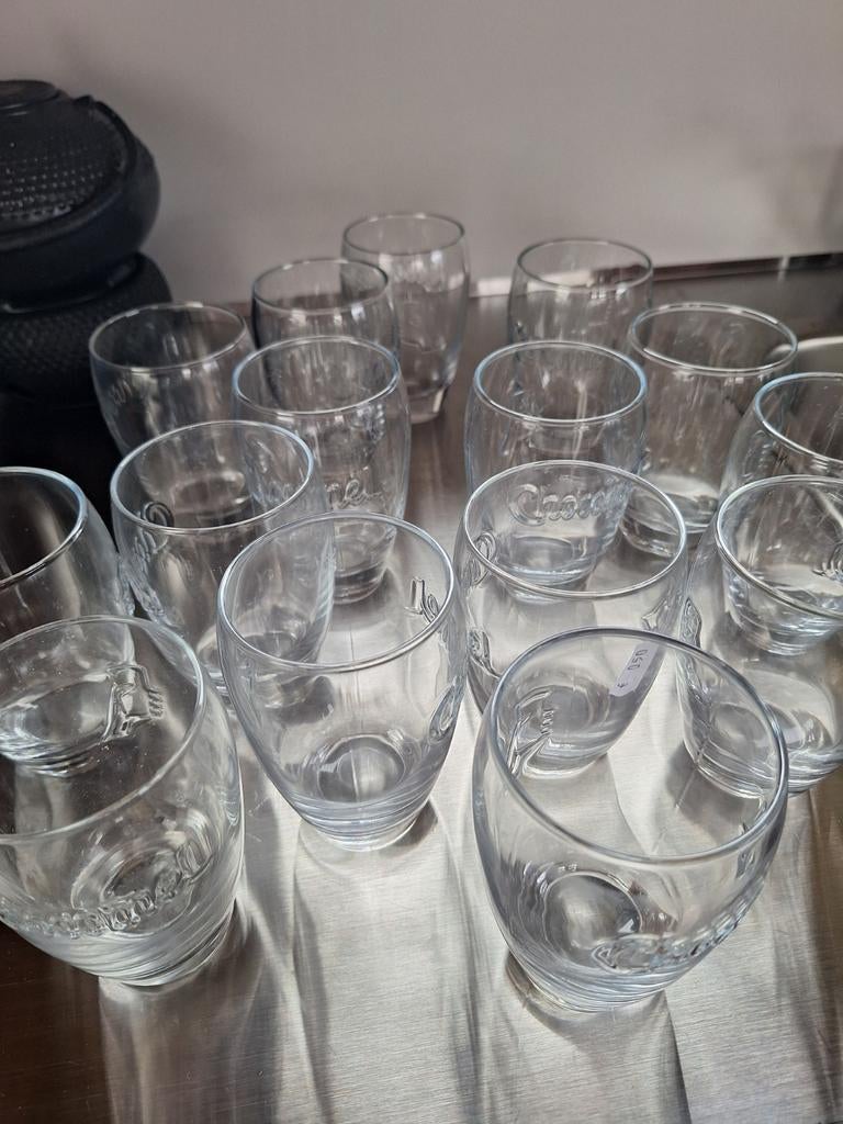 CHOCOMEL glazen 15 stuks, Verzamelen, Glas en Borrelglaasjes, Ophalen of Verzenden, Zo goed als nieuw, Overige typen