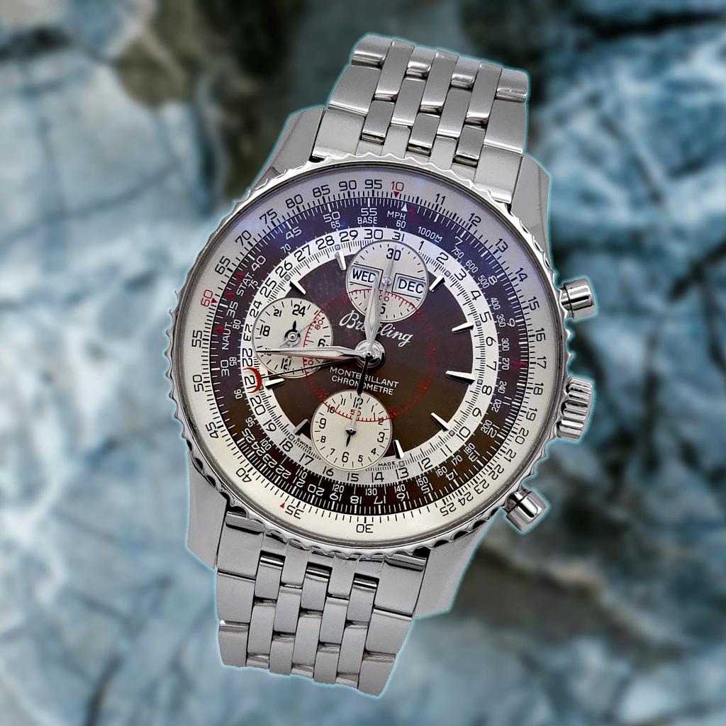 Breitling Navitimer Montbrillant Datora Ref. A21330 42mm, Staal, Staal, Breitling, Polshorloge