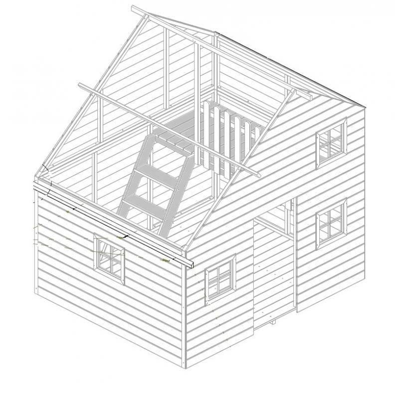 Speelhuisje buiten | Op voorraad | 16mm dikke wanden | Leeuw, Safari speelhuisjes, Groenestraat 34, 6669DS Dodewaard, Mail@wellestuinhout.nl