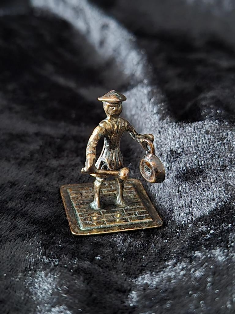 Zilveren miniatuur Stadsomroeper, Antiek en Kunst, Antiek | Goud en Zilver, Zilver, Ophalen of Verzenden