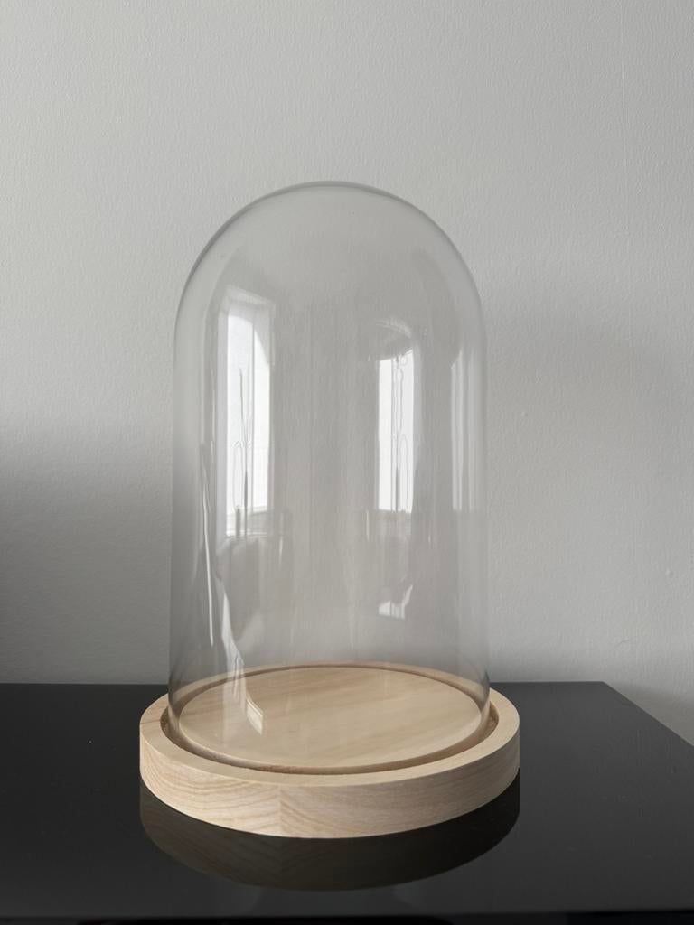 stolp met houten voet Ø17 hoogte 25 cm, Huis en Inrichting, Woonaccessoires | Stolpen, Ophalen of Verzenden, Veens Living, Info@veensliving.nl
