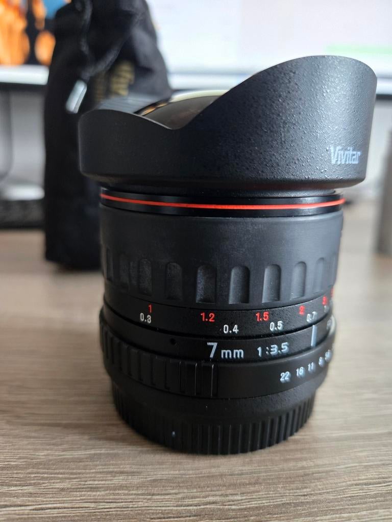 Vivitar 7mm f/3.5 voor Canon EF APS-C, Ophalen of Verzenden, Canon, Geen optische zoom